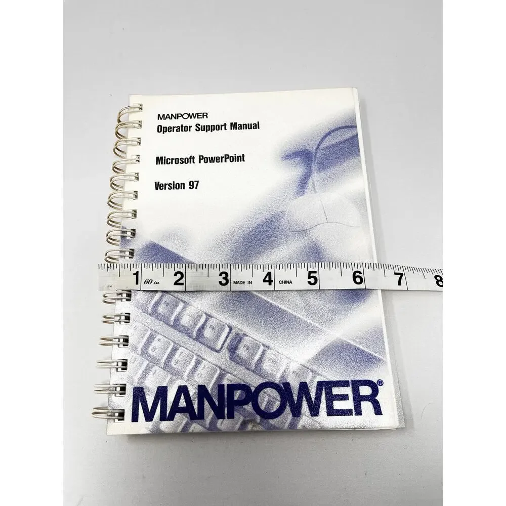 Manpower Operator Support Manual, Microsoft PowerPoint Version 97 Pre-Owned